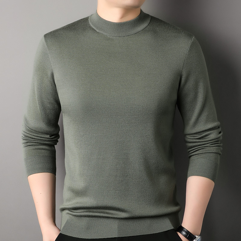 精纺加厚山羊绒衫秋冬新款圆领男士羊绒衫100%宽松加厚羊毛衫套头针织