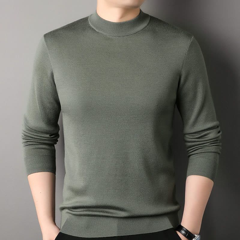 精纺加厚山羊绒衫春秋新款圆领男士羊绒衫100%宽松加厚羊毛衫套头针织打底衫毛衣男套头长袖纯羊绒春秋季休闲打底衫毛衣男图片