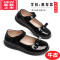 可莉允女童黑色皮鞋中大童软底校园鞋小学生朗诵比赛合唱儿童花童鞋运动休闲鞋