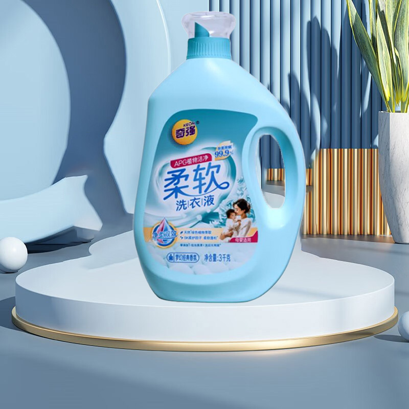 奇强洗衣液洁净去污柔软蓬松低泡易漂净柔双效持久留香3kg高清大图