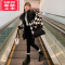可莉允女童冬装外套2022新款洋气儿童羊羔绒加绒棉衣冬季女大童棉服加厚