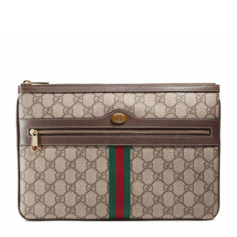 [优享]GUCCI 古驰 女士卡其色高级人造帆布手拿包 517551-96IWS-8745