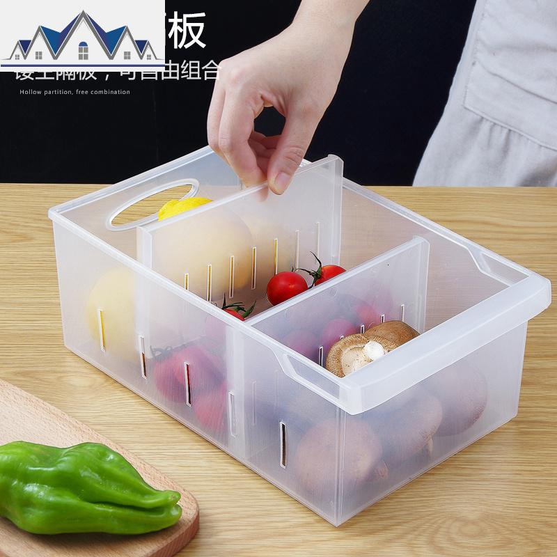 厨房分隔收纳盒保鲜盒 食材蔬果塑料储物盒冰箱收纳 三维工匠高清大图