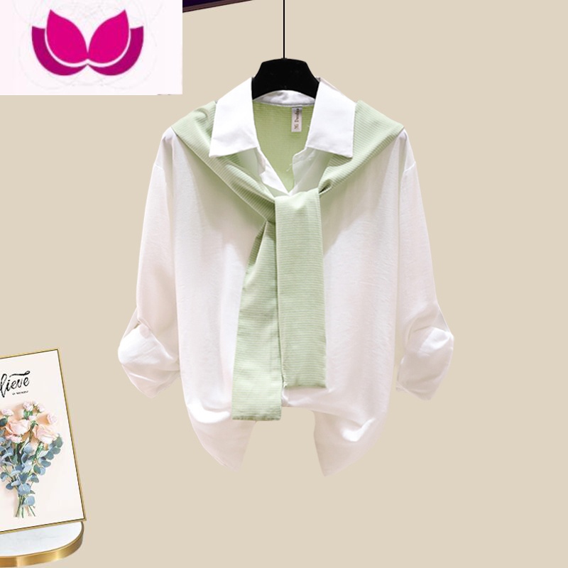 七斓小个子春装搭配一整套衬衫阔腿裤套装女夏季春季甜美轻奢套裤高清大图