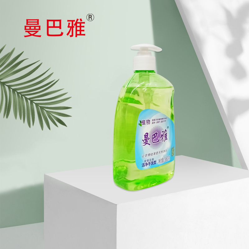 曼巴雅植物皂精华580g一瓶装洗衣液
