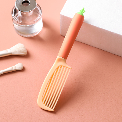 气垫梳卷发梳按摩梳儿童可爱气囊梳梳头梳子滚梳 北欧粉-直梳(胡萝卜)