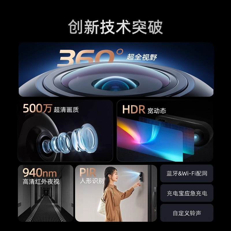 360智能可视门铃6pro（组合装）高清大图