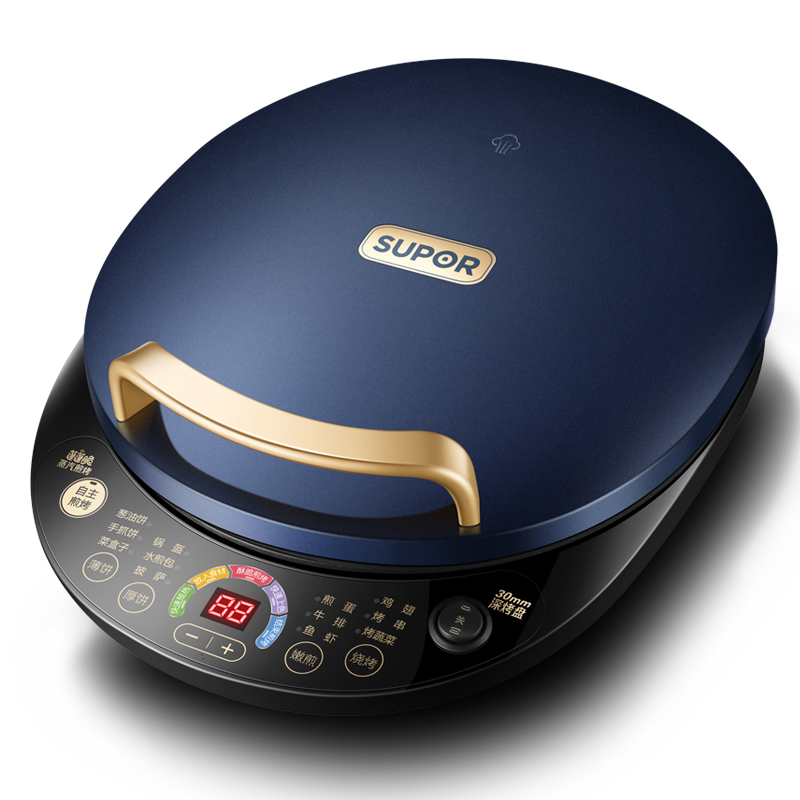 苏泊尔蒸汽电饼铛家用电饼档双面加热烙饼锅煎饼机加深加大款正品jd
