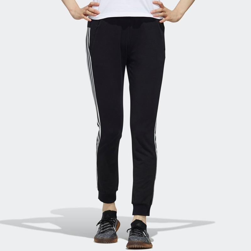 阿迪达斯 (adidas)女裤运动裤新款跑步针织透气休闲裤修身束脚卫裤长裤 DY8696 ZP