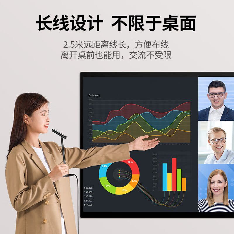 绿联(Ugreen)USB电脑桌面麦克风视频会议话筒游戏语音直播 10934图片