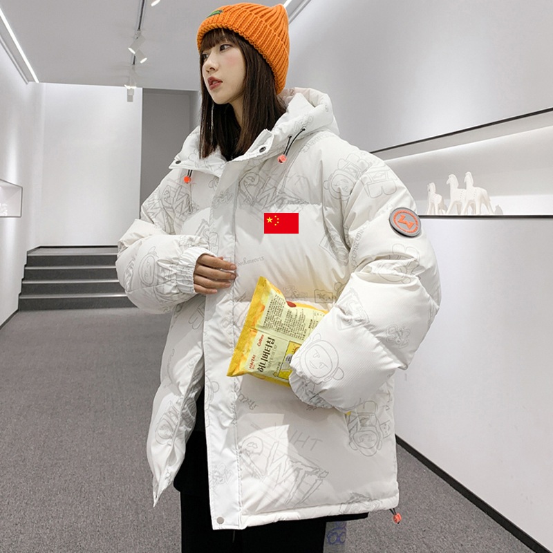 champion捍卫冠军羽绒服女冬季加厚白鸭绒连帽学生外套官方旗舰店