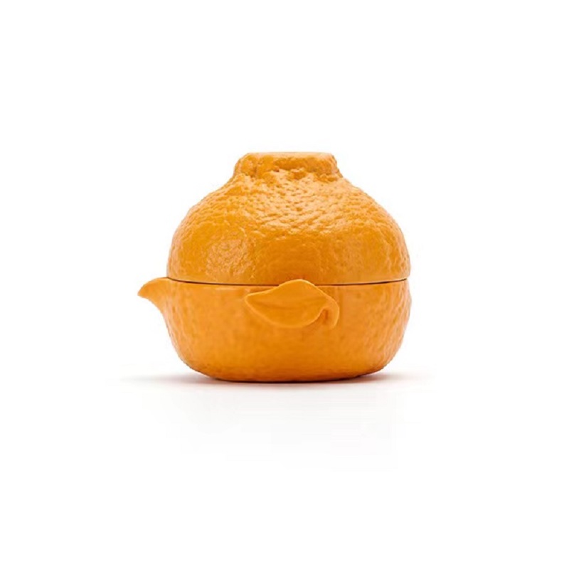 万仟堂(EDENUS) 大吉大利 快客杯橘黄釉(一壶一杯)