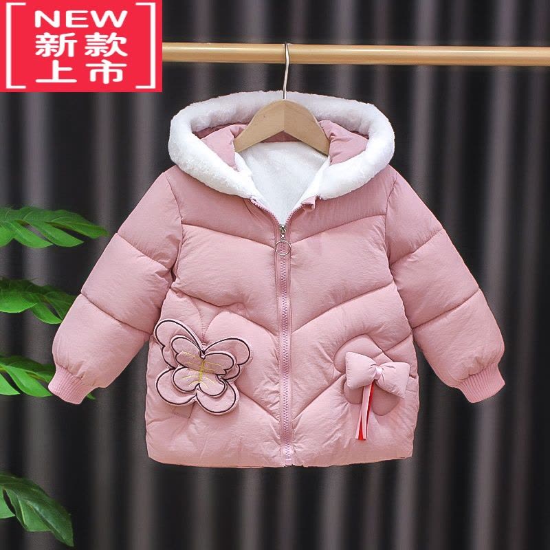可莉允反季儿童羽绒棉服加绒加厚棉衣女童上衣宝宝棉袄羽绒棉外套冬装潮图片