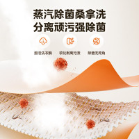 [官方正品]美的(Midea)滚筒洗衣机全自动10公斤超薄机身巴氏除菌变频蒸汽桑拿羊毛洗简尚系列MG100V11FPR