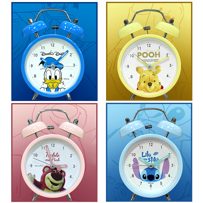迪士尼(DISNEY)DM24987文具礼盒双铃闹钟 儿童小学生专用起床神器卡通叫醒闹铃夜光卧室床头钟
