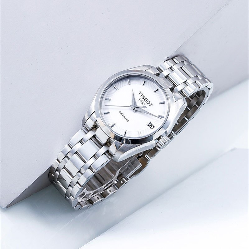 [全国联保]天梭(tissot)手表 库图系列1853商务时尚简约机械女表 白盘