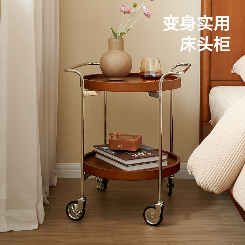 全友家居 意式极简茶几客厅可移动置物架沙发边几卧室床头桌子高清大图