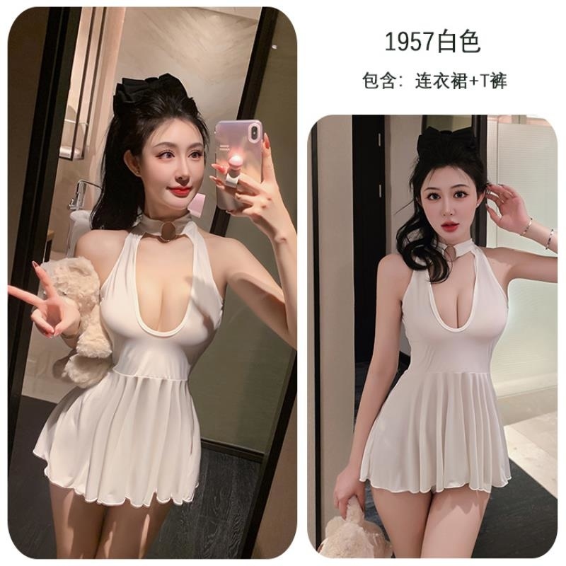 长夜漫漫情趣内衣性感诱惑正反两穿睡裙火辣镂空制服诱惑睡衣高清大图