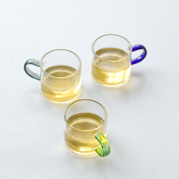 苏氏陶瓷(SUSHI CERAMICS) 高硼硅玻璃小茶杯6色装一人一色耐高温玻璃水杯