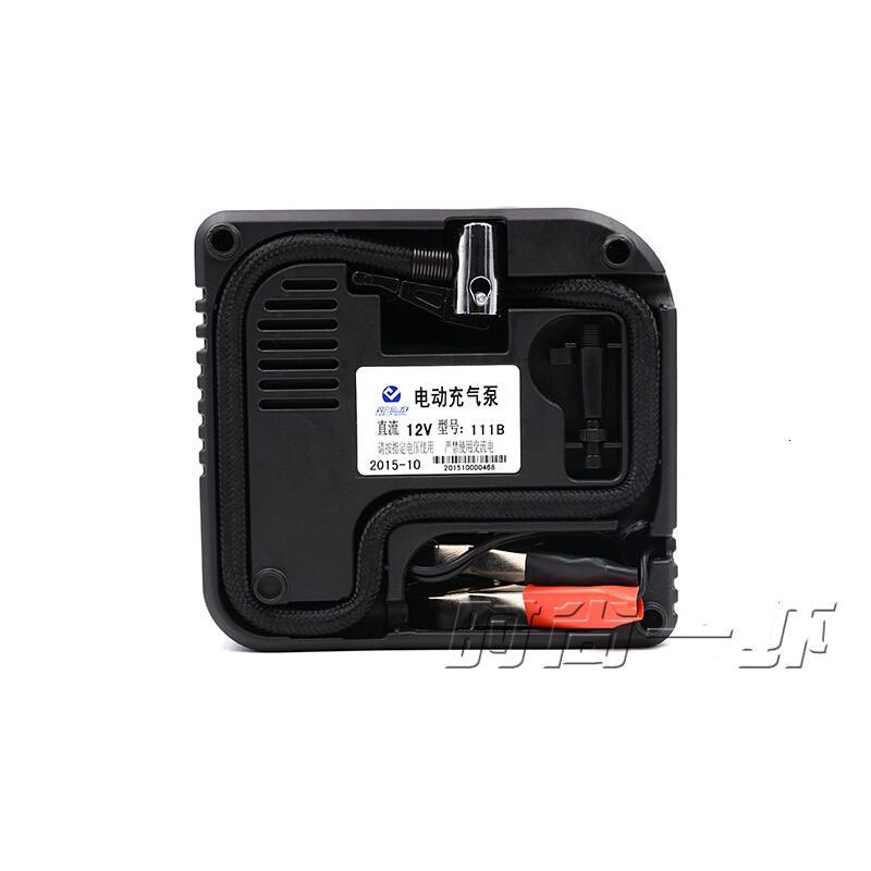 适用于车载汽车12V电动充气泵48V60V摩托电瓶车轮胎111B自动打气筒带表线