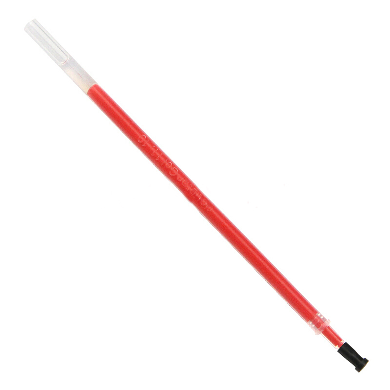得力(deli) 6901 标准半针管头中性笔笔芯 签字笔笔芯0.5mm 黑/蓝/红 1支装 红色