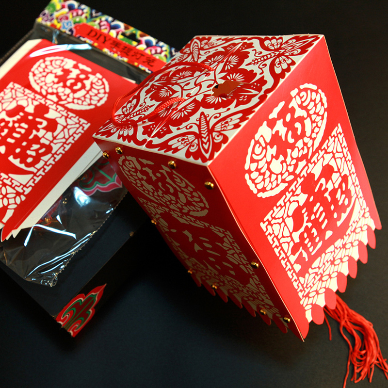 福人福地 DIY箱式灯笼-剪纸灯(万事如意/合家欢乐)