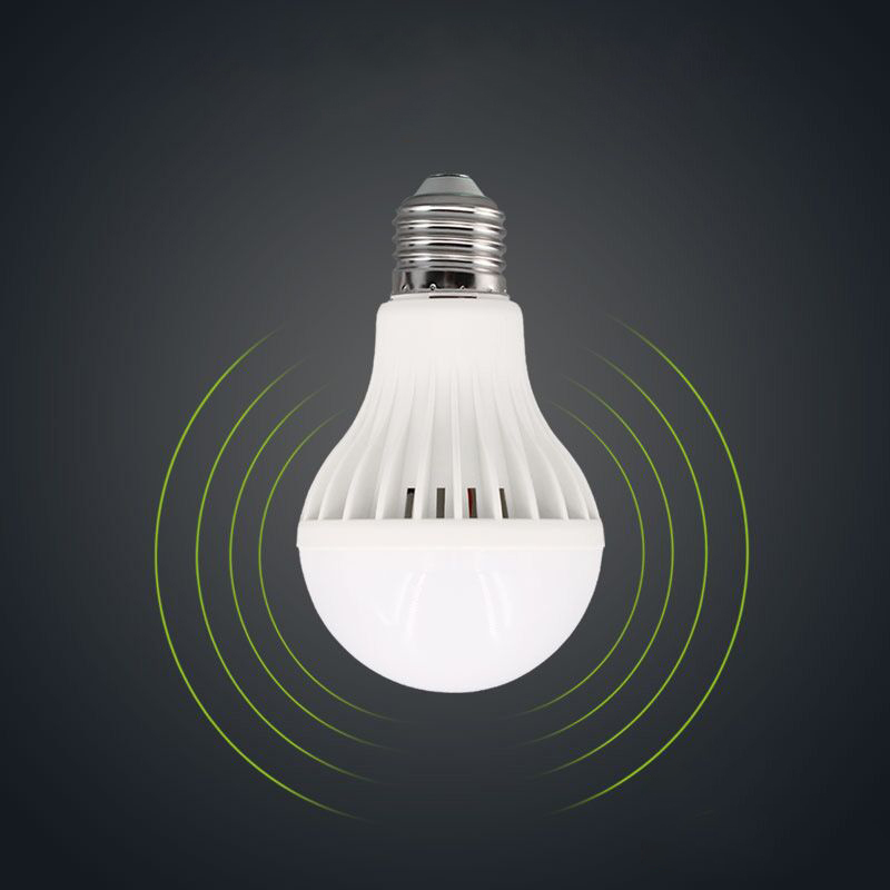 艾克心led声控灯泡3w升级版声光控灯泡e27螺口白光10个组单位组