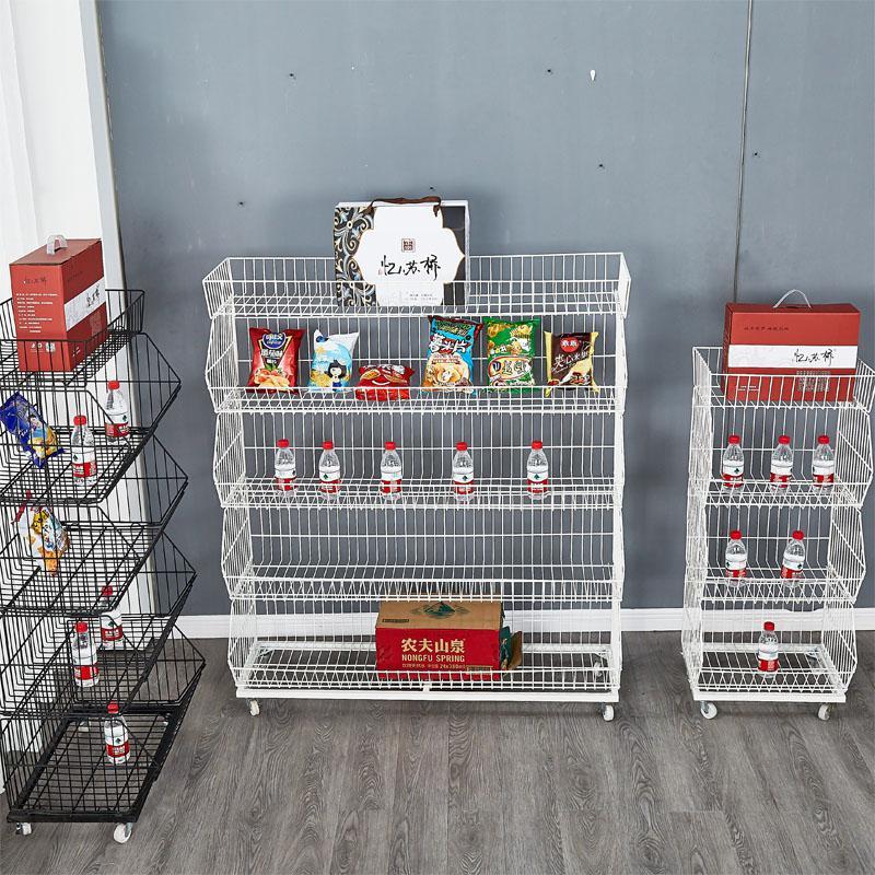 零食货架斜口篮超市商店小卖部便利店货架玩具药店置物架展示架