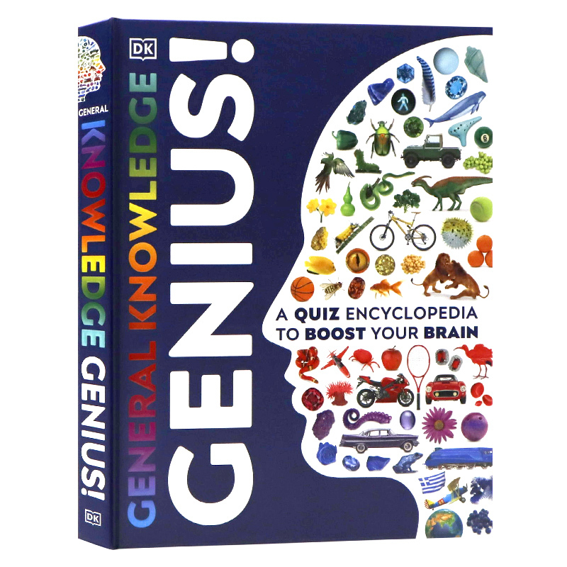 [正版]DK常识天才增强大脑的测验百科全书英文原版 General Knowledge Genius 儿童知识学习科普