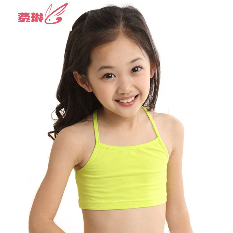 童装女童小吊带背心挂脖裹胸打底上衣儿童内衣中大童抹胸夏装费琳