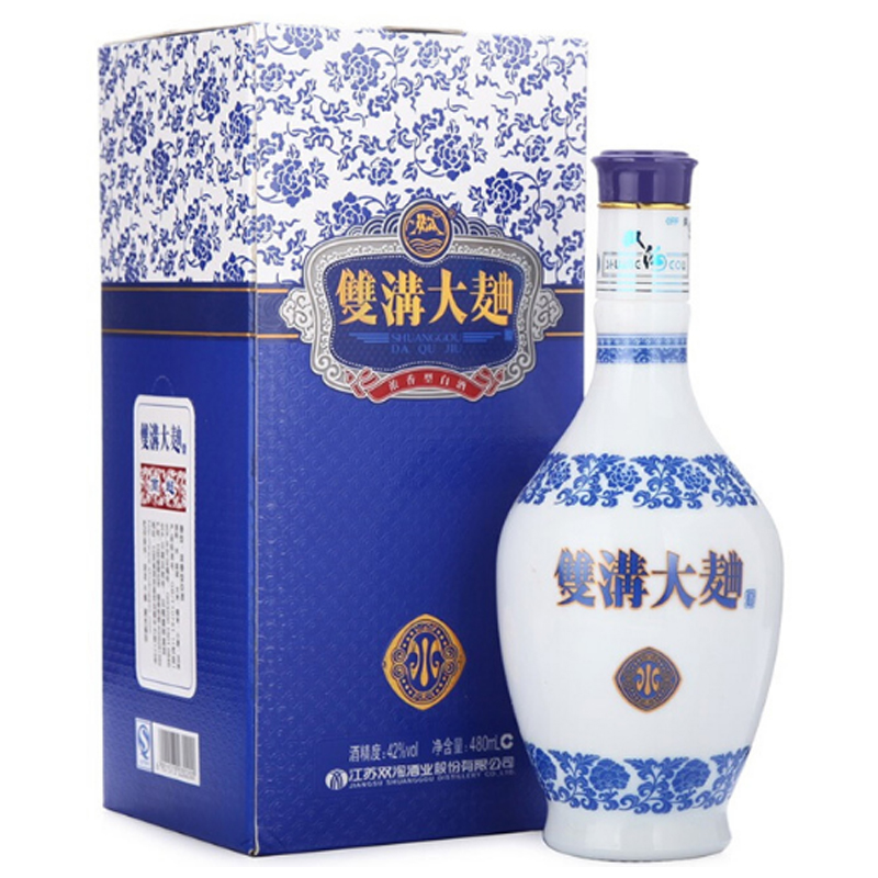 双沟 双沟大曲(小青花)42度480ml 单瓶装 浓香型白酒