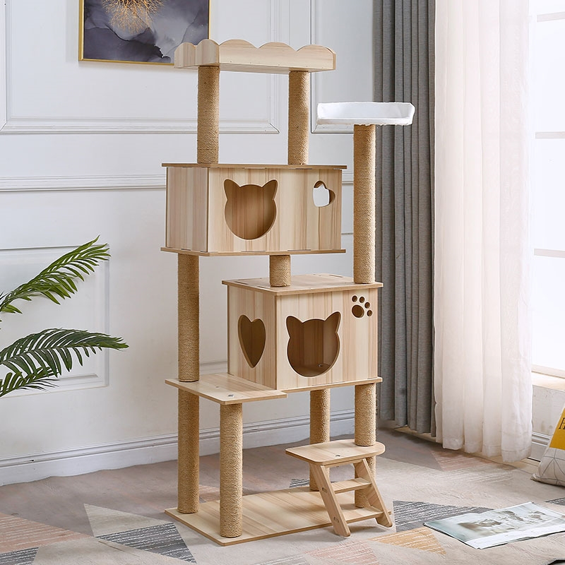 猫爬架太空舱木质多层猫树猫架子带窝一体武速达大型猫咪爬架宠物用品