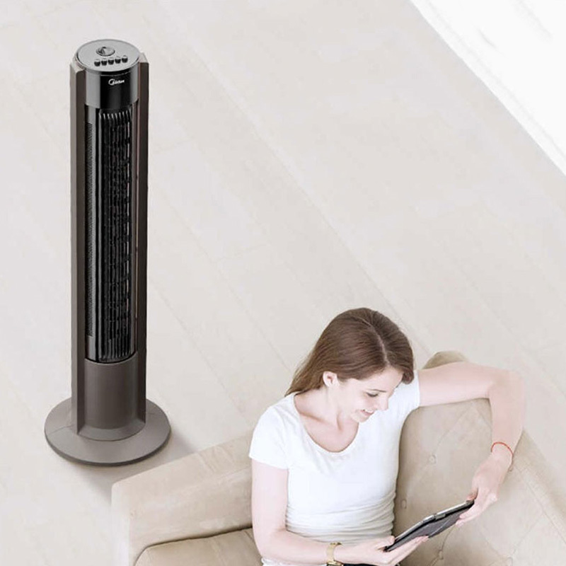 美的(Midea)机械式无叶塔扇FZA10XB 三档风速 内旋广角送风 家用定时电风扇落地扇