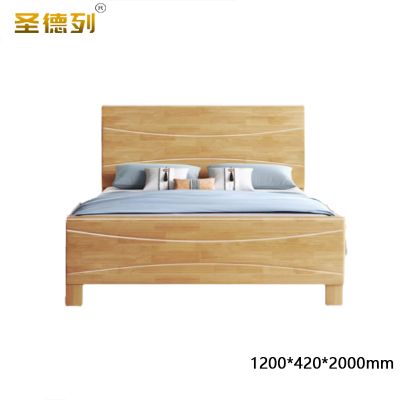 圣德列实木床弯线三块板床TM-812# 1200*420*2000mm
