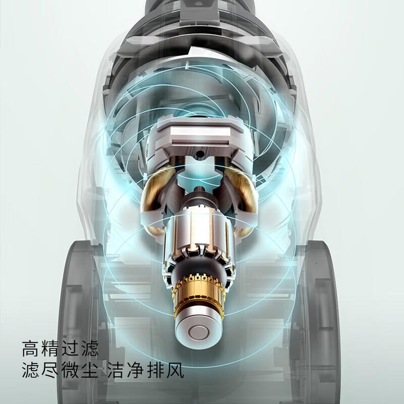 美的(Midea)吸尘器手持推杆两用多刷头强力低噪大吸力4重过滤5米有线易清洁尘杯吸尘器 SN7吸尘器高清大图