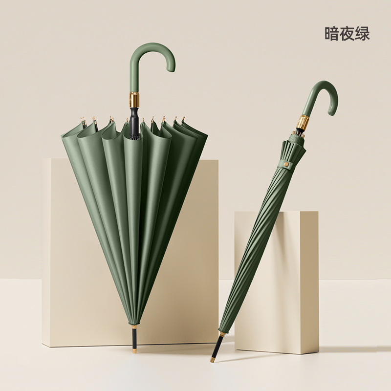 遇水开花雨伞女双人大号抗风弯柄加大加固加厚定制logo直杆长柄伞男