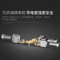 DELIXI德力西86型开关插座821纯平大板香槟金二三插五孔电脑电话电视电源家用开关插座面板 电子电工