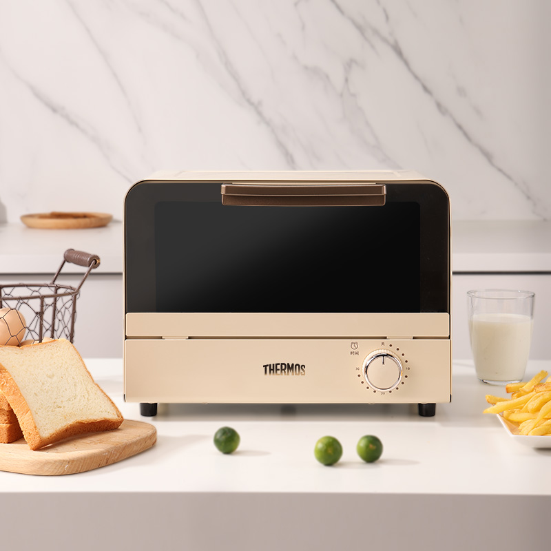 膳魔師(THERMOS)电烤箱EHA-5103A 8L双层大容量可定时调温家用烤箱