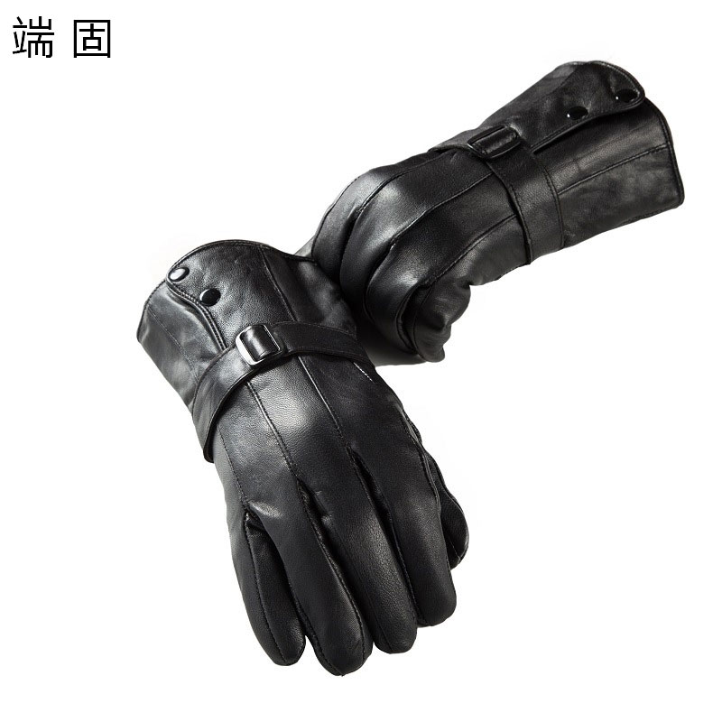 端固加绒羊皮保暖防寒手套D22T/副高清大图