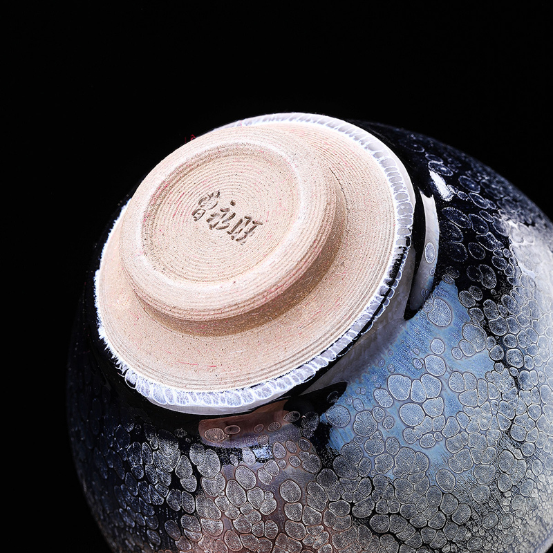 领艺 曹永旺蓝油滴窑变茶杯主人杯功夫茶具办公家用送