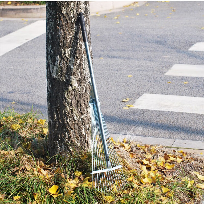 凯姿(KAZZ)KZ-CP-SSBXG15 花园耙15齿耙 不锈钢可伸缩便携树叶耙 单位:把高清大图