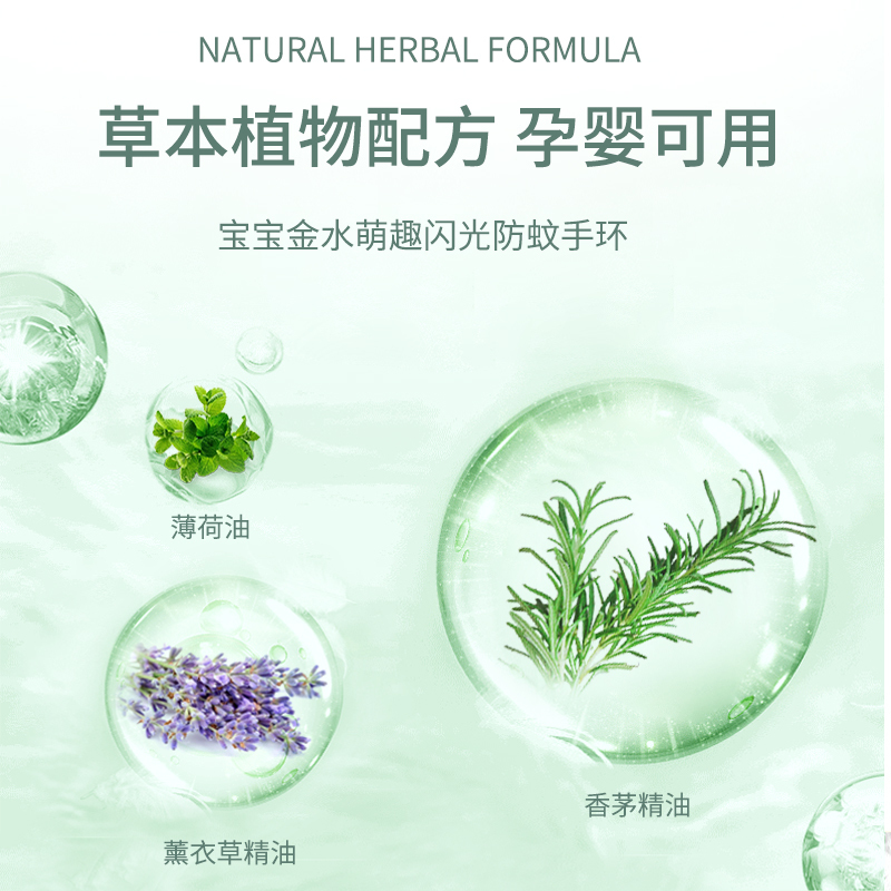 宝宝金水 防蚊手环 闪光手环 婴儿童宝宝成人防蚊手环 户外植物精油防蚊驱蚊神器 随身手环-[新品闪光]狮子