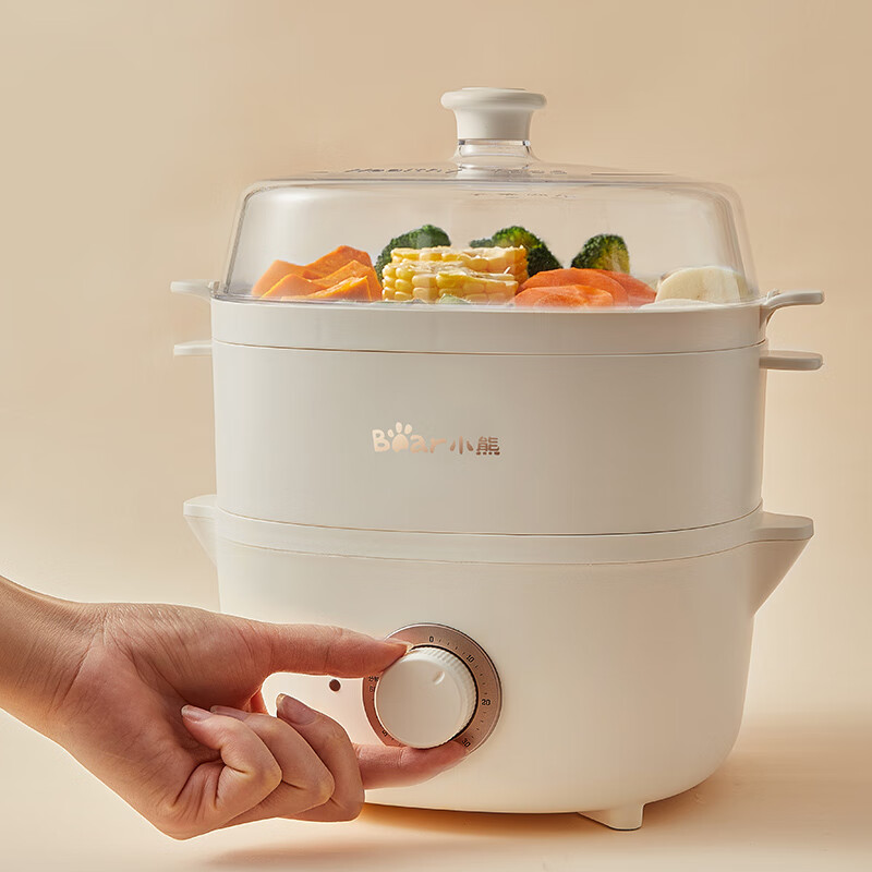 小熊(Bear)煮蛋器电蒸锅多功能锅家用电煮锅4L多用途锅双层蒸笼DZG-D40E1