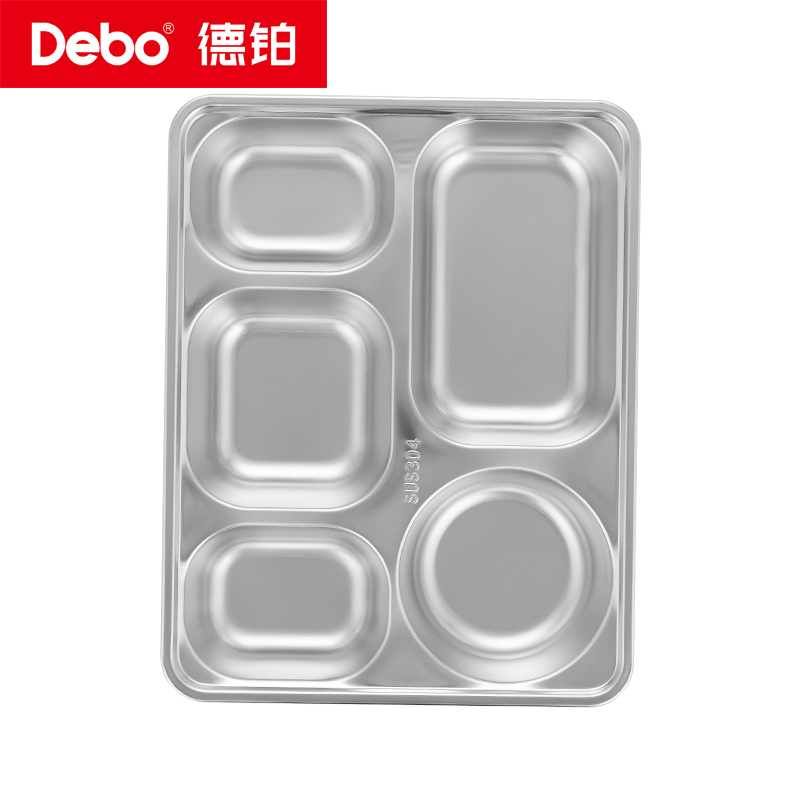 德铂迪亚斯便携饭盒五格1.4L大容量不锈钢餐盘DEP-737高清大图