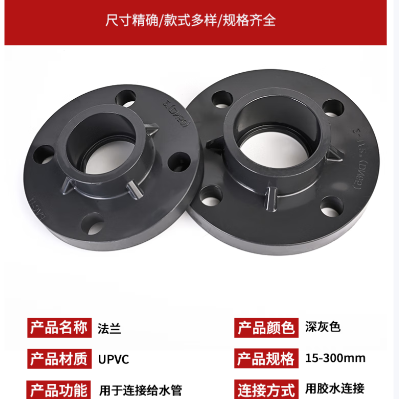 三佑 UPVC活套 法兰 DN50(φ63) 1套高清大图