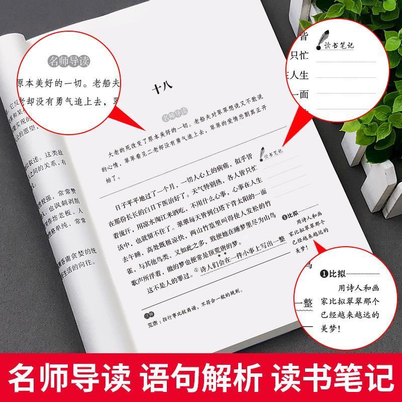 边城沈从文原著中小学生必读课外书籍五六七年级初一基础阅读书目 边城