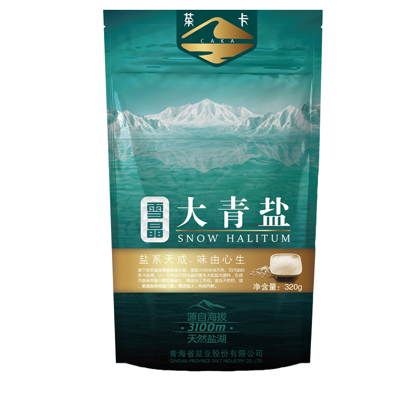 茶卡雪晶大青盐320g单品茶卡湖盐加碘食用盐巴无抗结剂自营食盐