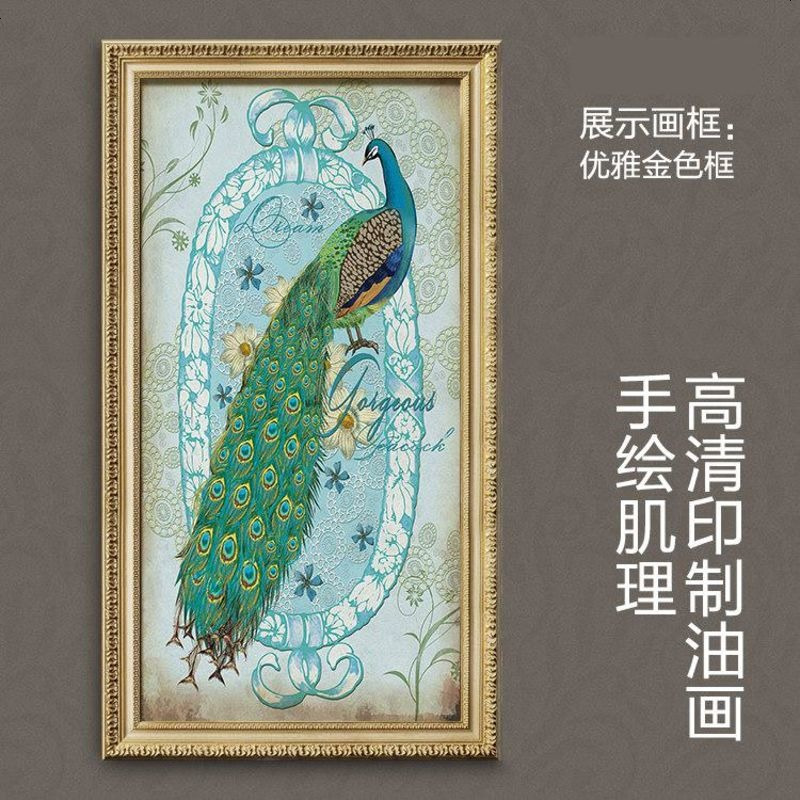 玄关装饰画竖版欧式玄关向日葵挂画三联画三联油画框画客厅卧室壁画中式简欧抽象单幅欧