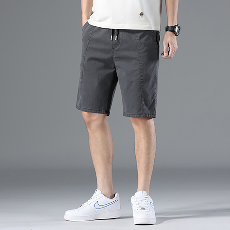 短裤男士夏季薄款棉裤宽松黑色中裤潮流外穿休闲运动五分裤潮莎丞