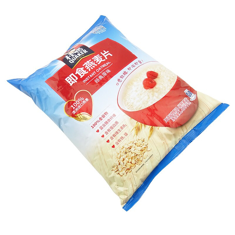 桂格quaker桂格即食燕麦片经典原味1478g袋装粗粮谷物冲调冲饮麦片